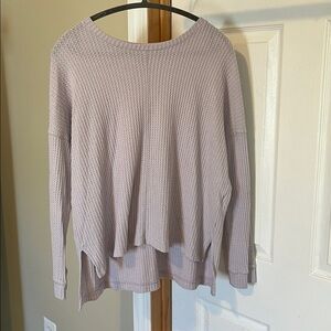 American Eagle Lavender Waffle Knit Top